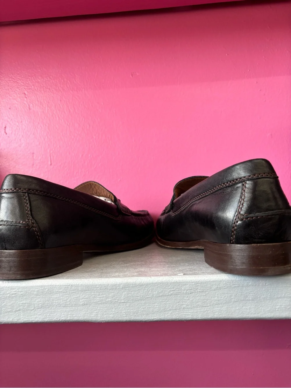 Trask Men's Black Leather Penny Loafers